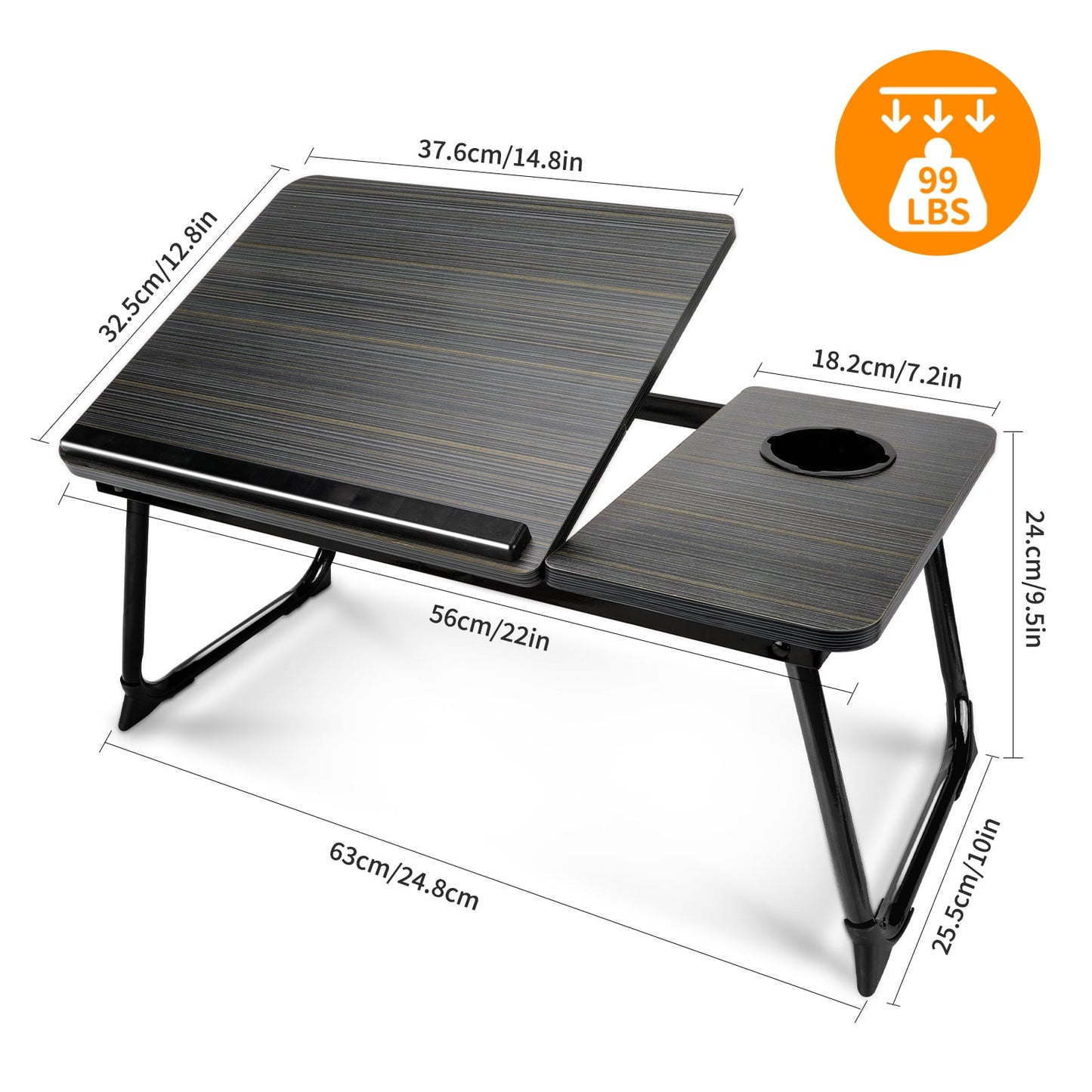 Laptop Bed Tray Table, Foldable Lap Desk for Bed and Sofa, Laptop Desk Notebook Stand for Eating Breakfast, Reading Book, Watching Movie on Ipad
