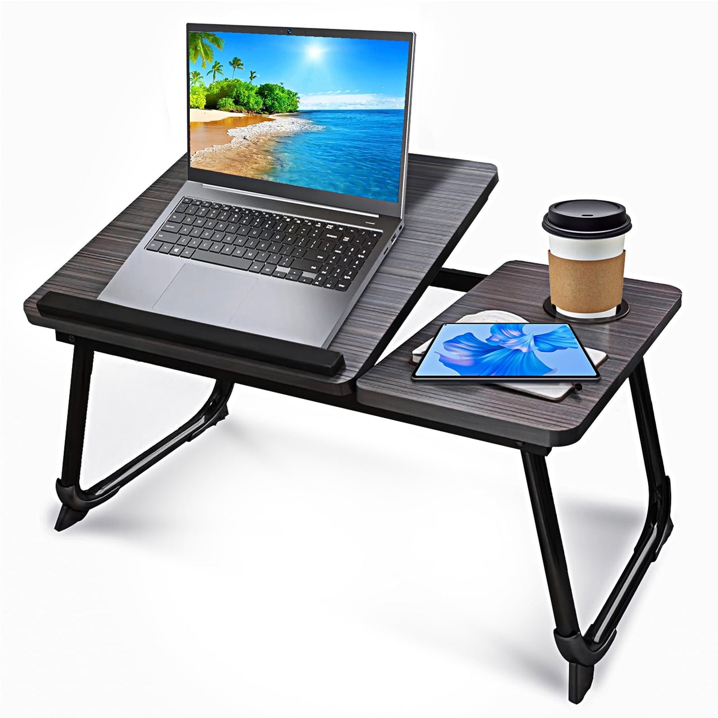 Laptop Bed Tray Table, Foldable Lap Desk for Bed and Sofa, Laptop Desk Notebook Stand for Eating Breakfast, Reading Book, Watching Movie on Ipad