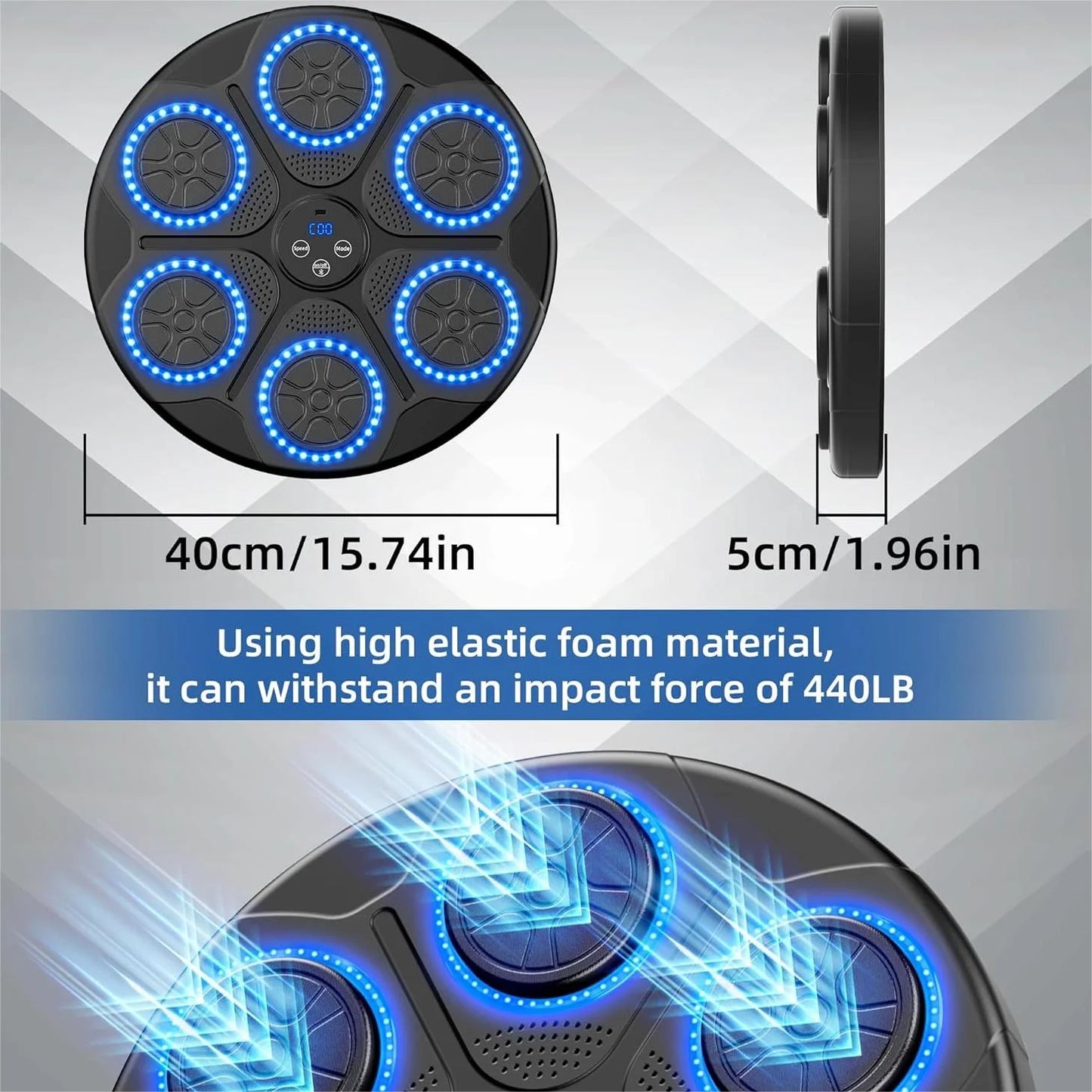 Bluetooth Music Boxing Machine, EASY To Set up + Pair Of Gloves INCLUDED!