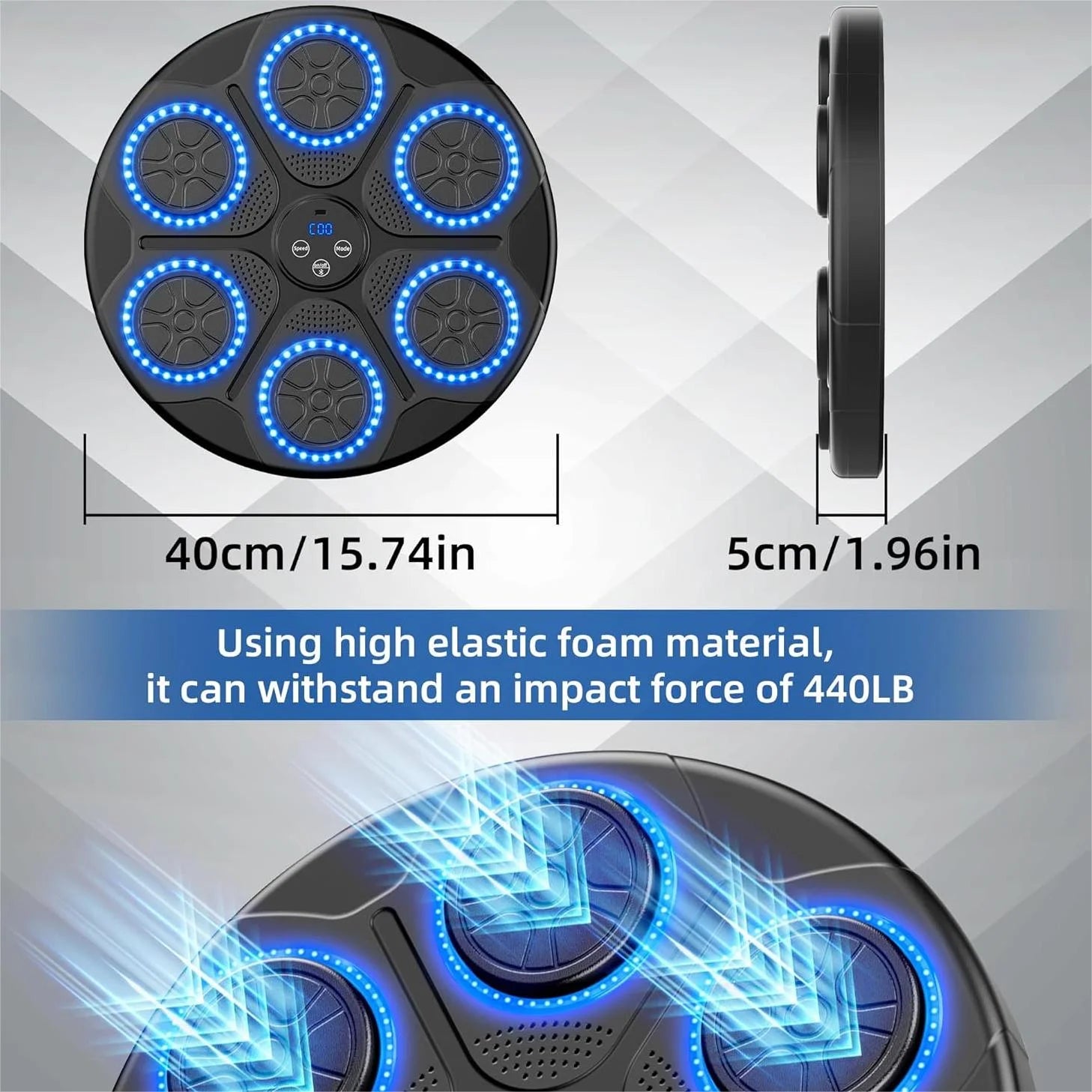 Bluetooth Music Boxing Machine, EASY To Set up + Pair Of Gloves INCLUDED!