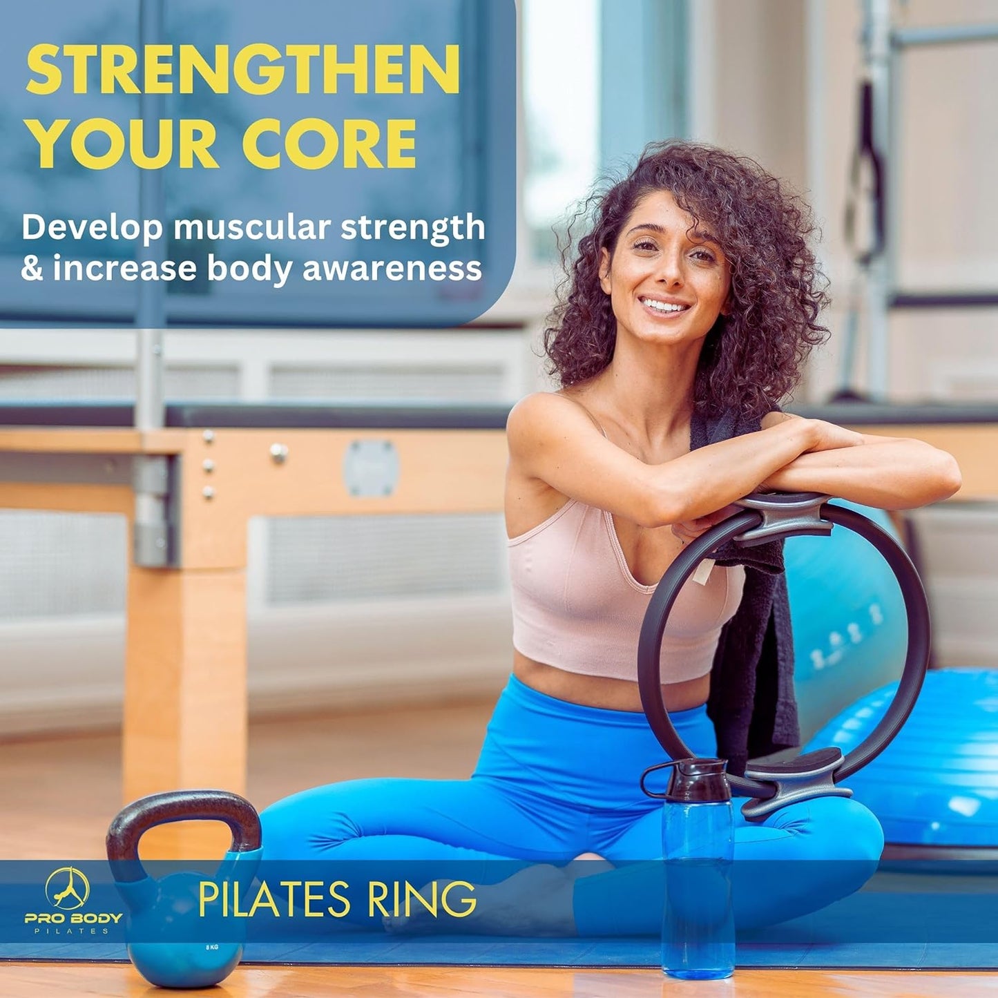 Fitness Ring – 14 Inch Pilates Ring for Focusing on Toning Inner Thighs, Arms, and Core